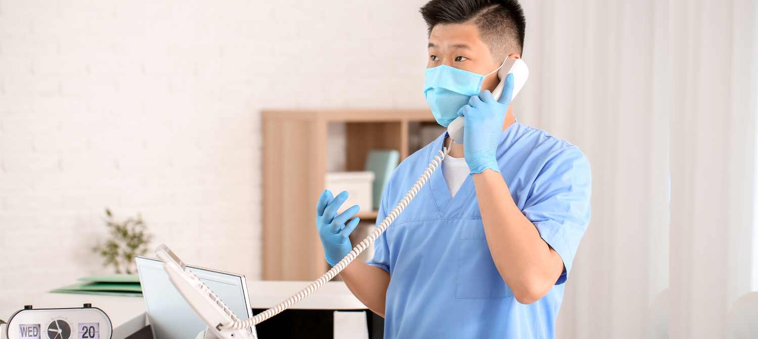 nurse making a call to a patient